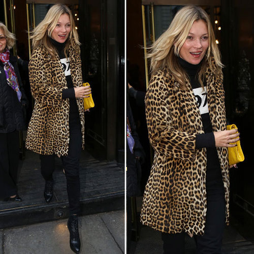 Kate Moss Leopard Print Coat; Leopard Print Accessories