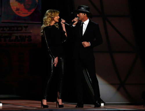 Faith Hill and Tim McGraw appeared on stage at the at the Country Music Association Awards in Nashville.
Faith Hill and Tim McGraw appeared on stage at the at the Country Music Association Awards in Nashville.