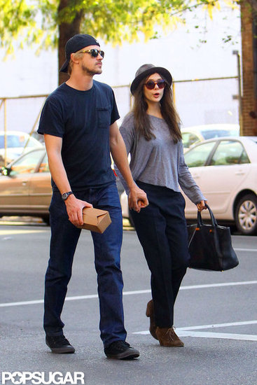 In New Orleans, Elizabeth Olsen held hands with Boyd Holbrook during a stroll. In New Orleans, Elizabeth Olsen held hands with Boyd Holbrook during a stroll.