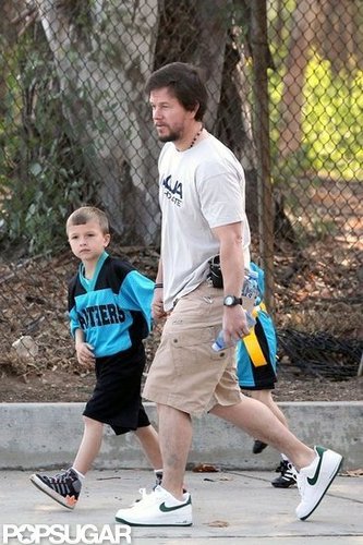 Mark Wahlberg and his son Michael Wahlberg headed over to the field.
Mark Wahlberg and his son Michael Wahlberg headed over to the field.