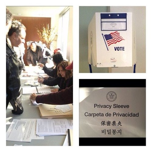 Charlotte Ronson captured a photo of her voting poll.
Source: Instagram user cronson
Charlotte Ronson captured a photo of her voting poll.
Source: Instagram user cronson