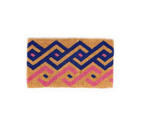 The graphic navy-and-pink tribal motif on this Arya Doormat ($40) would liven any entry.
The graphic navy-and-pink tribal motif on this Arya Doormat ($40) would liven any entry.