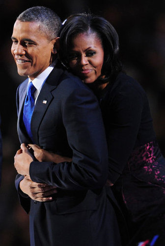 Michelle and Barack enjoyed the moment after his reelection.
Michelle and Barack enjoyed the moment after his reelection.