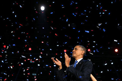President Obama Wins! See Pictures of His Celebratory Event in Chicago President Obama Wins! See Pictures of His Celebratory Event in Chicago