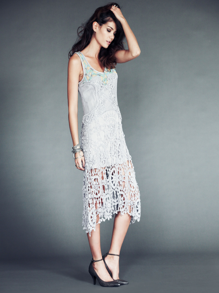 This is the kind of dress — Free People Debbie's Limited Edition Dress ($500), to be exact — that I'd never get tired of, especially in light of the Winter white craze. The crochet and lace detail is dynamic enough to keep a casual knit sweater on top interesting, and in the warmer months, it can be worn as is.
— Marisa Tom, associate editor
This is the kind of dress — Free People Debbie's Limited Edition Dress ($500), to be exact — that I'd never get tired of, especially in light of the Winter white craze. The crochet and lace detail is dynamic enough to keep a casual knit sweater on top interesting, and in the warmer months, it can be worn as is.
— Marisa Tom, associate editor
