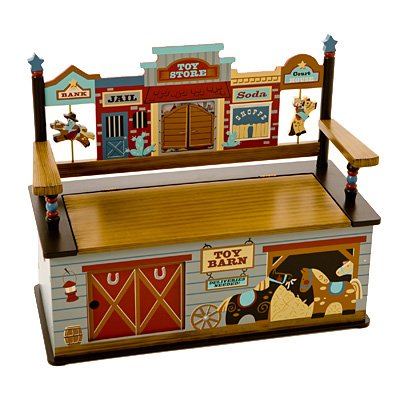 Posh Tots Wild West Toy Box Bench Posh Tots Wild West Toy Box Bench