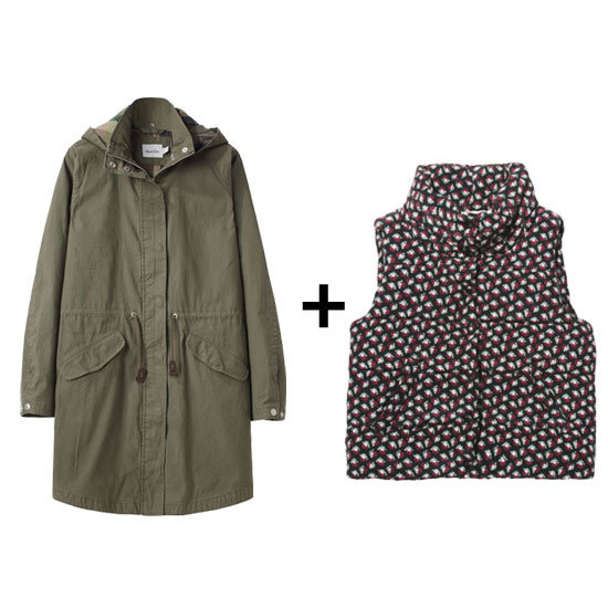 For a more casual look, style your go-to parka with a printed puffer vest.
Steven Alan Seaside Parka ($375)
Boy by Band of Outsiders Puffer ($395)
For a more casual look, style your go-to parka with a printed puffer vest.
Steven Alan Seaside Parka ($375)
Boy by Band of Outsiders Puffer ($395)