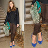 Olivia Palermo Wearing Blue Pumps