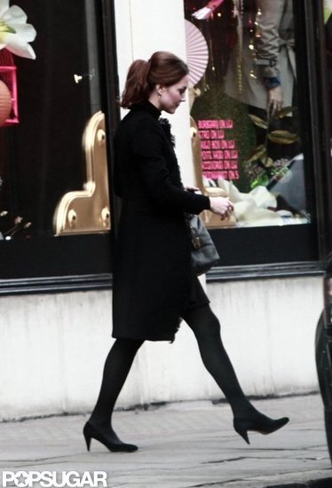 Kate Middleton wore heels at Harvey Nichols. Kate Middleton wore heels at Harvey Nichols.