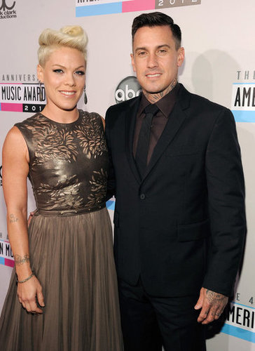 Pink and Carey Hart had their arms around each other at the American Music Awards.
Pink and Carey Hart had their arms around each other at the American Music Awards.