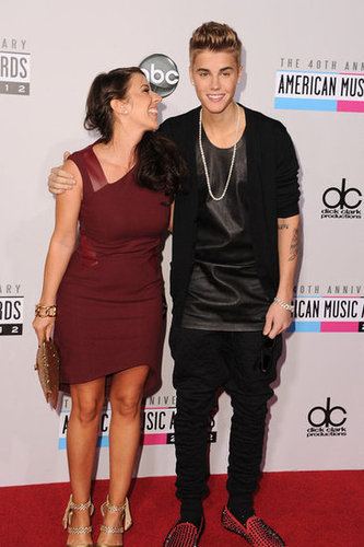 Justin Bieber's mom accompanied him at the American Music Awards.
Justin Bieber's mom accompanied him at the American Music Awards.