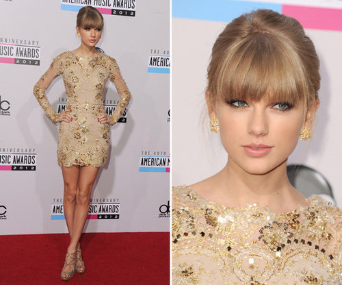 Pictures of Singer Taylor Swift at the American Music Awards