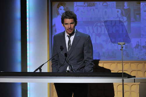 Ethan Hawke was on stage at the awards in NYC.
Ethan Hawke was on stage at the awards in NYC.