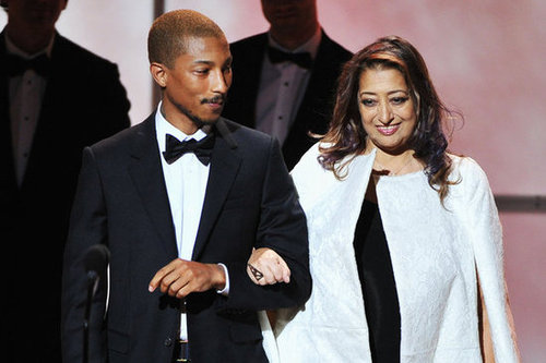 Pharrell Williams and Zaha Hadid attended the Glamour Women of the Year Awards in NYC.
Pharrell Williams and Zaha Hadid attended the Glamour Women of the Year Awards in NYC.