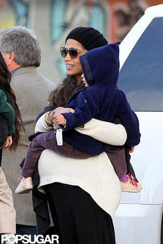Camila Alves's growing baby bump was on display as she held Vida McConaughey.
Camila Alves's growing baby bump was on display as she held Vida McConaughey.