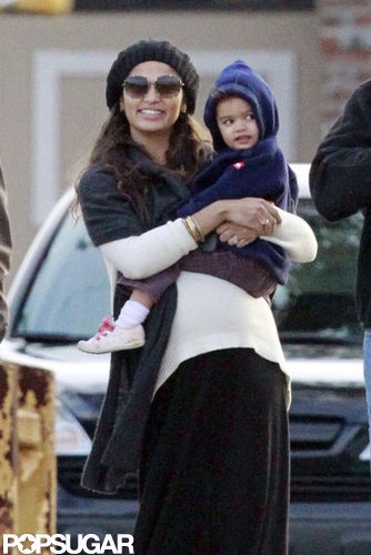 Pregnant Camila Alves had a smile on her face as she held Vida McConaughey in New orleans.
Pregnant Camila Alves had a smile on her face as she held Vida McConaughey in New orleans.