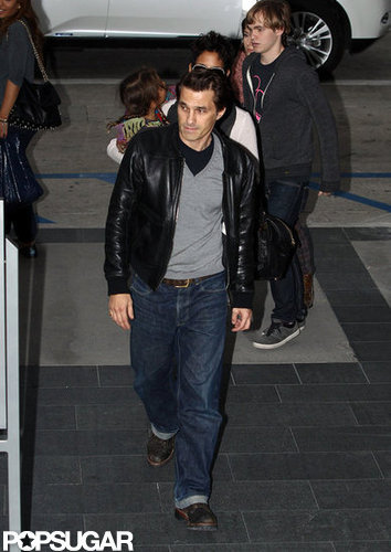 Olivier Martinez led the way into a movie theater.
Olivier Martinez led the way into a movie theater.