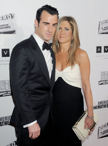 Jennifer Aniston and Justin Theroux posed for photos at the American Cinematheque Awards.
Jennifer Aniston and Justin Theroux posed for photos at the American Cinematheque Awards.