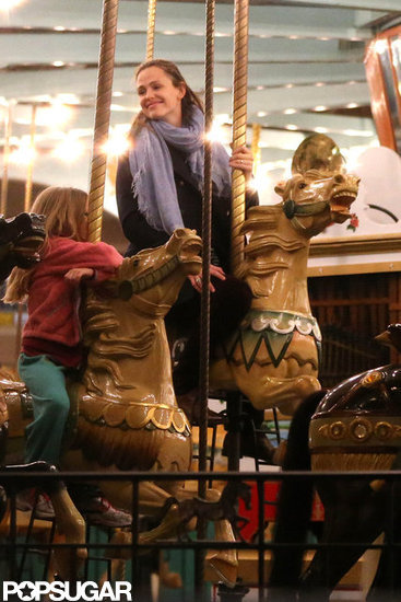 Jennifer Garner took Violet and Seraphina Affleck on the merry-go-round.
Jennifer Garner took Violet and Seraphina Affleck on the merry-go-round.