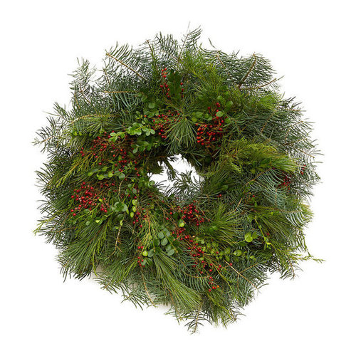 Fir & Rosehip Wreath in Gifts Holiday Market Living Gifts at Terrain
