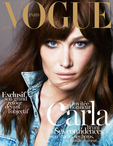 Carla Bruni Lands the December 2012 Cover of Vogue Paris