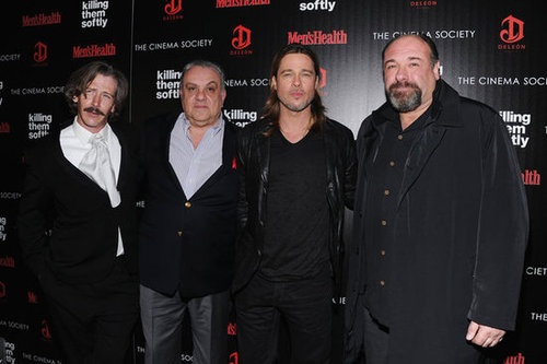Brad Pitt posed on the red carpet with Ben Mendelsohn, Vincent Curatola and James Gandolfini.
Brad Pitt posed on the red carpet with Ben Mendelsohn, Vincent Curatola and James Gandolfini.