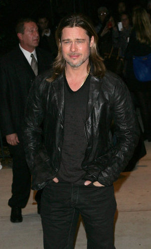 Brad Pitt wore a leather jacket to the NYC screening of Killing Them Softly.
Brad Pitt wore a leather jacket to the NYC screening of Killing Them Softly.