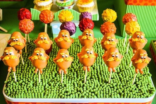Lorax Cake Pops Lorax Cake Pops