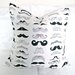 Graphic Mustache Pillow 