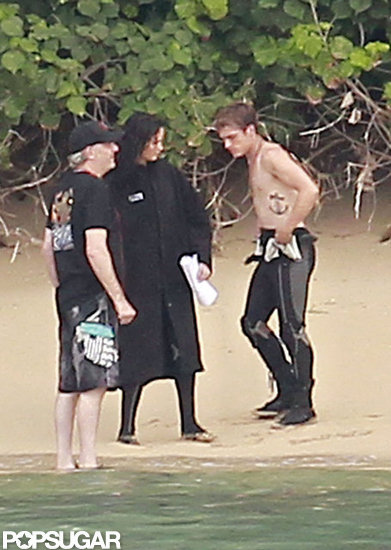 Jennifer Lawrence Gets Wet on Set With Shirtless Josh Hutcherson Jennifer Lawrence Gets Wet on Set With Shirtless Josh Hutcherson