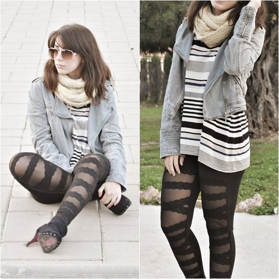 Lace, stripes & denim