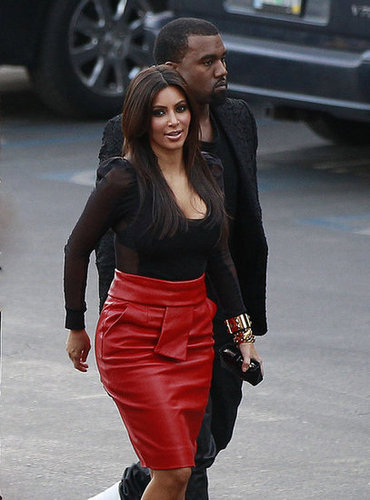Kanye West joined Kim Kardashian at a November 2012 taping of The X Factor in LA.
Kanye West joined Kim Kardashian at a November 2012 taping of The X Factor in LA.