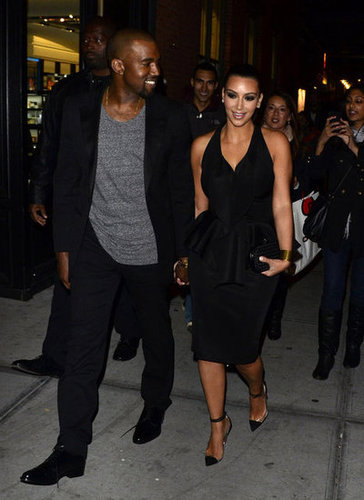 Kanye West and Kim Kardashian held hands after dinner in NYC in April 2012.
Kanye West and Kim Kardashian held hands after dinner in NYC in April 2012.