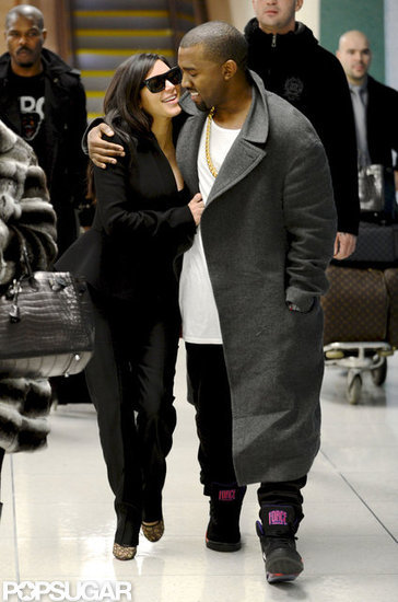 Kim Kardashian and Kanye West showed PDA after announcing Kim's pregnancy. Kim Kardashian and Kanye West showed PDA after announcing Kim's pregnancy.
