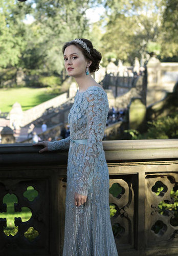 Blair's blue dress comes courtesy of Elie Saab.
Blair's blue dress comes courtesy of Elie Saab.