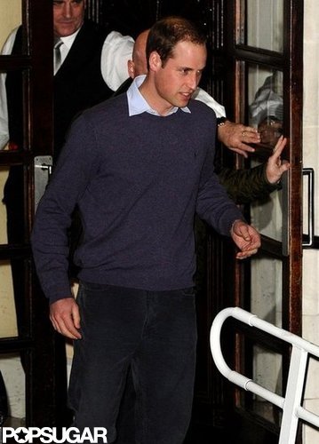 Prince William Returns to Pregnant Kate's Side at the Hospital Prince William Returns to Pregnant Kate's Side at the Hospital
