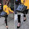 Lily Aldridge Carrying Celine Tote
