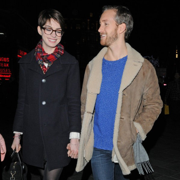 Anne Hathaway and Adam Shulman Show PDA in London Anne Hathaway and Adam Shulman Show PDA in London