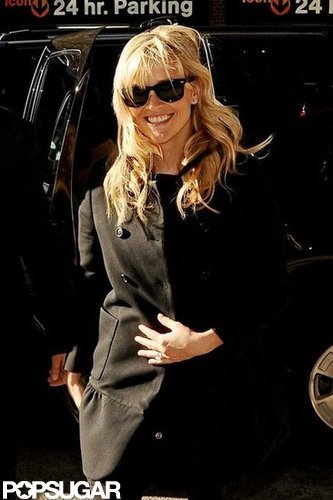 Reese Witherspoon flashed her engagement ring in NYC in December 2012.
Reese Witherspoon flashed her engagement ring in NYC in December 2012.