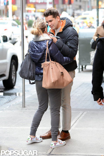 Scarlett Johansson Kisses Her New Man in NYC Scarlett Johansson Kisses Her New Man in NYC