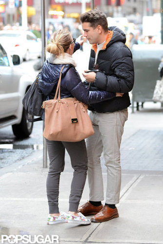 Scarlett Johansson Kisses Her New Man in NYC Scarlett Johansson Kisses Her New Man in NYC