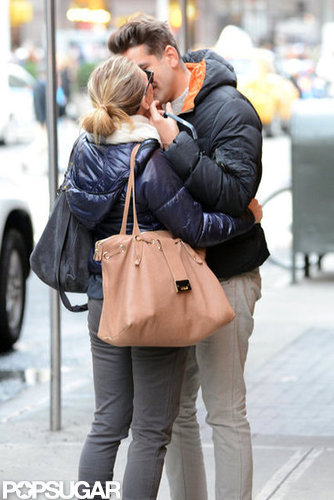 Scarlett Johansson Kisses Her New Man in NYC Scarlett Johansson Kisses Her New Man in NYC