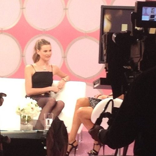 We spied the always-gorgeous Behati Prinsloo talking about her Angel status during the preshow.
We spied the always-gorgeous Behati Prinsloo talking about her Angel status during the preshow.