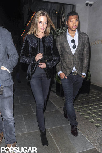 Emily Blunt left Scott's in London.
Emily Blunt left Scott's in London.
