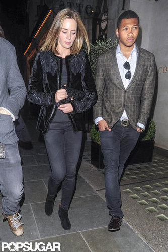 Emily Blunt finished up a dinner with Tom Cruise.
Emily Blunt finished up a dinner with Tom Cruise.