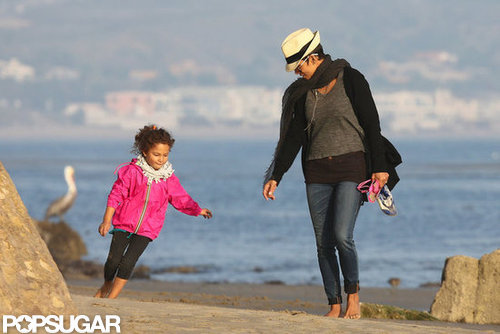 Halle Berry and Nahla Stroll and Twirl in the Sand Halle Berry and Nahla Stroll and Twirl in the Sand