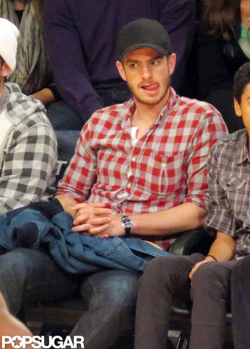 Andrew Garfield Snags a Courtside Seat at the Lakers Game Andrew Garfield Snags a Courtside Seat at the Lakers Game