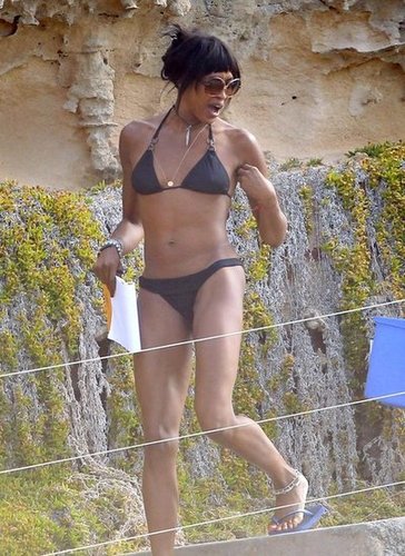 Naomi Campbell showed off her legendary shape while spending time in Ibiza in June 2012.
Naomi Campbell showed off her legendary shape while spending time in Ibiza in June 2012.