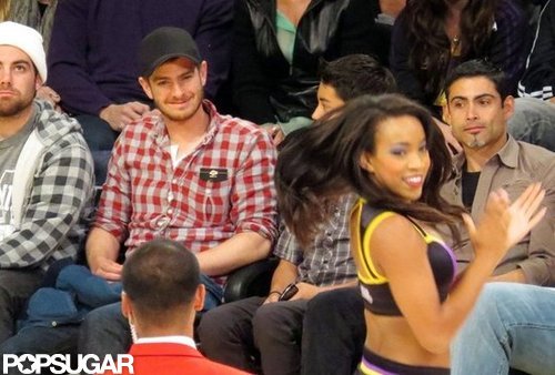 Andrew Garfield Snags a Courtside Seat at the Lakers Game Andrew Garfield Snags a Courtside Seat at the Lakers Game