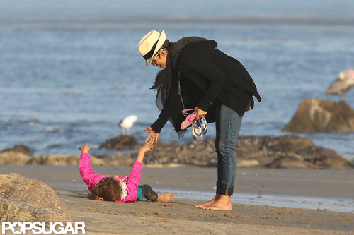 Halle Berry and Nahla Stroll and Twirl in the Sand Halle Berry and Nahla Stroll and Twirl in the Sand